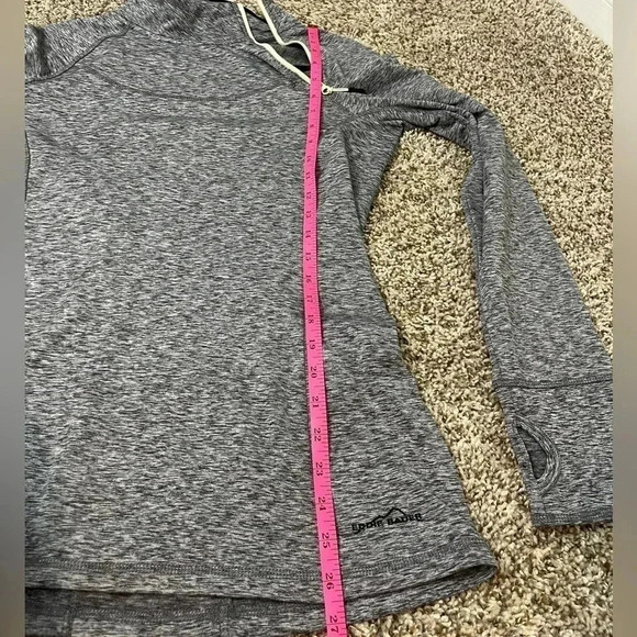 Eddie Bauer asymmetrical zip neckline pullover Heathered gray size women’s large - Picture 2 of 9